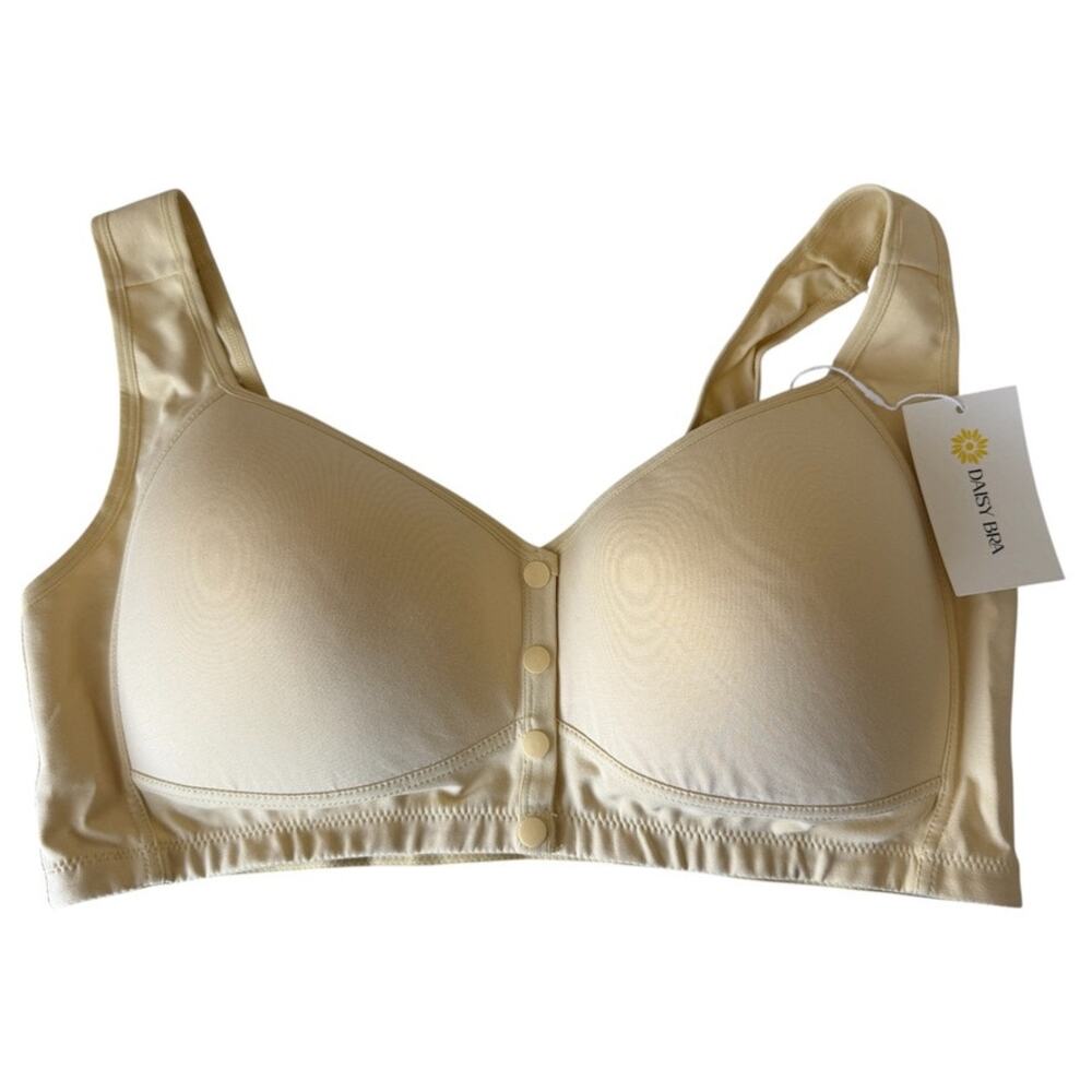 Daisy Bra Comfort Fit No Wire Mature Senior Surgery Front Closure Bra Sz 3XL NEW